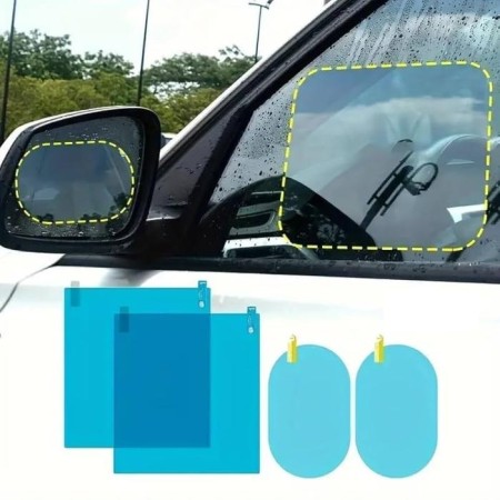 4 PCS Car Rearview Mirror Film Sticker